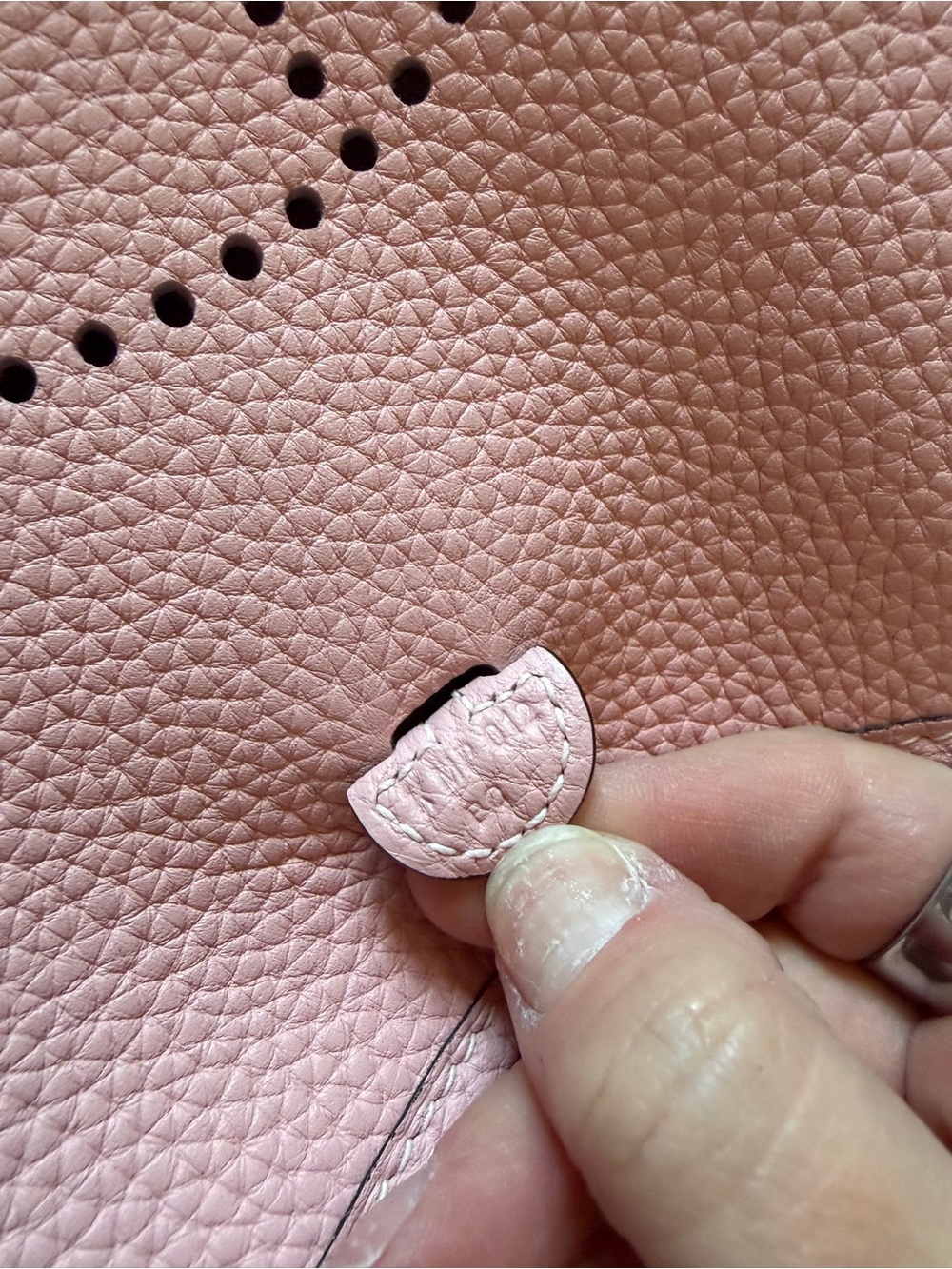 Hermes Evelyne Style Leather Crossbody Bag Sakura Pink designer luxury fashion - Picture 3 of 8